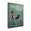  Art mural sur toile tendue - art mural Fab Funky «Basset Hound Tandem» pour le salon, la chambre à coucher ou le bureau - 14 x 19-33416776