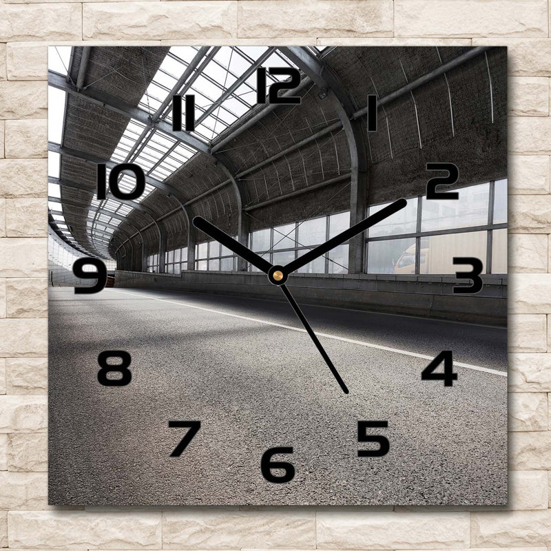 John-Jordan Glass Wall Clock, Black