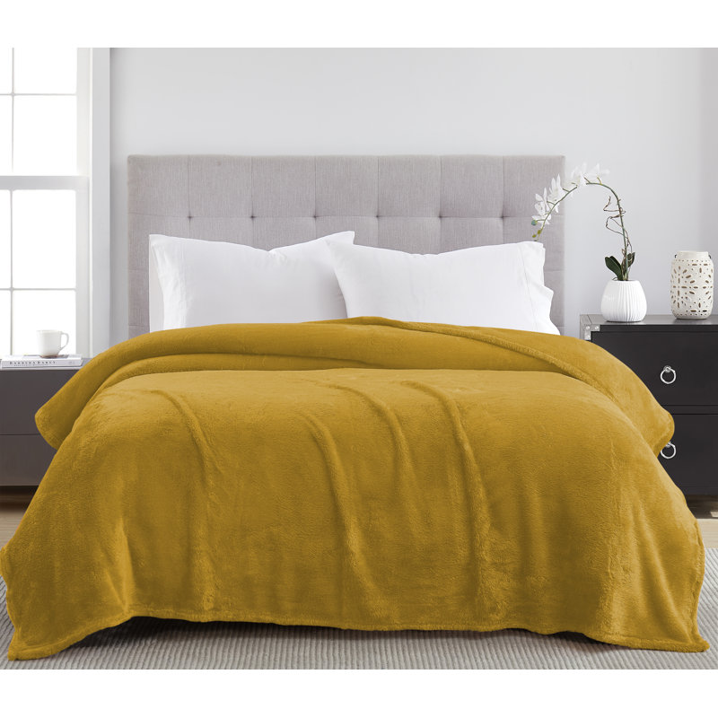 Couverture en peluche Vanessa Teddy, Grand lit, Or