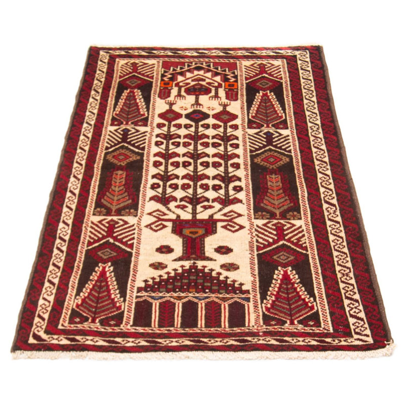 One-of-a-Kind Rectangle 3'3" X 5'8" New Age Wool Area Rug in Brown