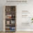 72"H Freestanding 4-Door Kitchen Pantry