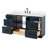 Ariel Kellie 66 Inch Single Oval Sink Bathroom Vanity With Carrara Quartz Countertop-105988568