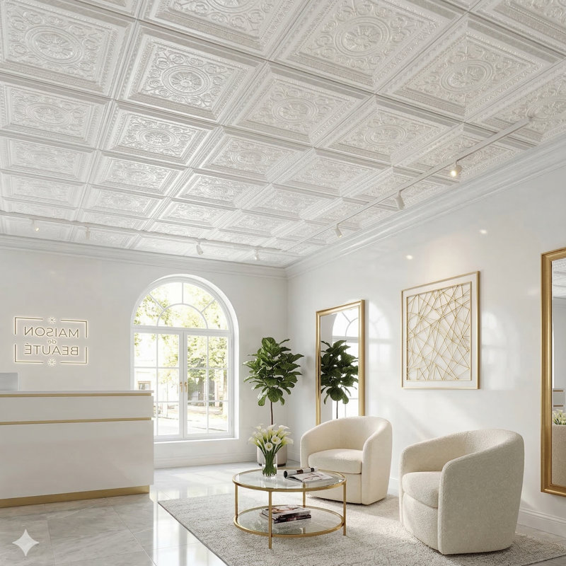 Tuile de plafond économique en PVC La Scala, L 48 po x L 24 po