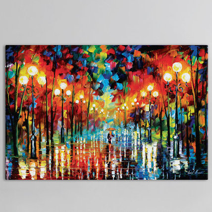 « A Date with The Rain », reproduction d'art sur toile tendue, H 12 po x l 18 po x P 1,5 po