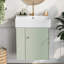 Meuble-lavabo flottant avec vasque en céramique et rangement à gauche, armoire d'appoint-1651189479