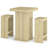 Perris Union Rustic Bar Set with Solid Wood Outer Material