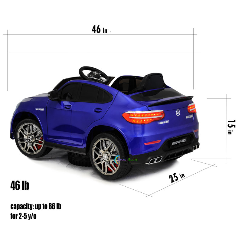 Blue 12V Mercedes AMG GLC63S Kids Ride-On Car with Remote Control