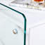 Table de chevet double à double tiroir avec verre transparent, conception simple pour un rangement ordonné dans de multiples espaces élégants qui ajoutent de la chaleur à la vie de bureau-37375050
