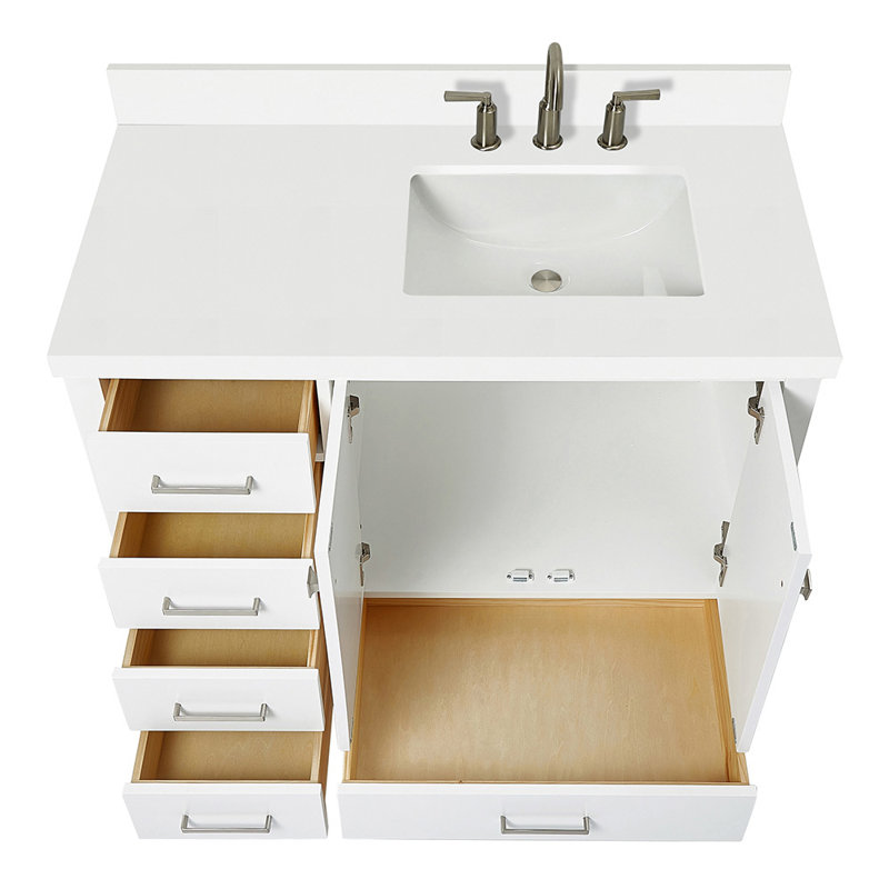 Ensemble de meuble-lavabo simple 43 po Cambridge, Blanc