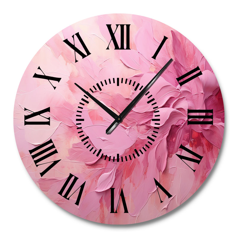Horloge murale or et rose, Grand