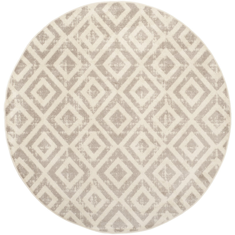 Adey Performance Geometric Rug, Round 5'1"