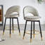 Tabourets de bar pivotants modernes en similicuir avec repose-pieds et dossier découpés dorés (ensemble de 4)-1607245630-1607245629
