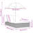  Double Sun Lounger With Cushions&Parasol Gray Poly Rattan-1850411191