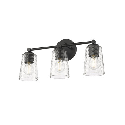 Beneccio 3 - Light Dimmable Bathroom Vanity Light with Honeycomb Glass