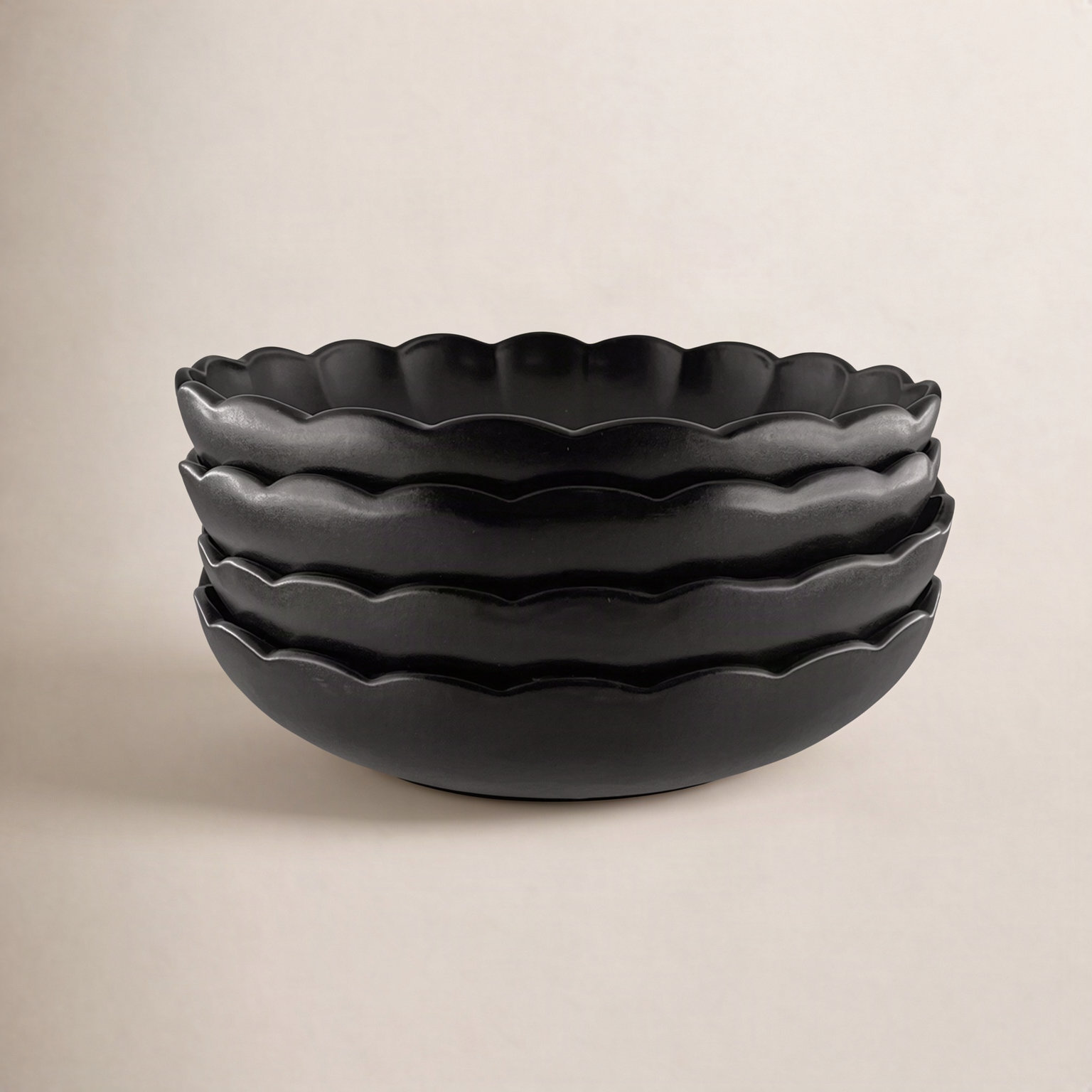 Lafayette Stoneware Salad Plate, Noir