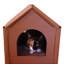  Maison de chat confortable avec des patins à griffer, maison de chat en carton ondulé - de taille moyenne, robuste et écologique, refuge de chat parfait pour les chats d'intérieur.