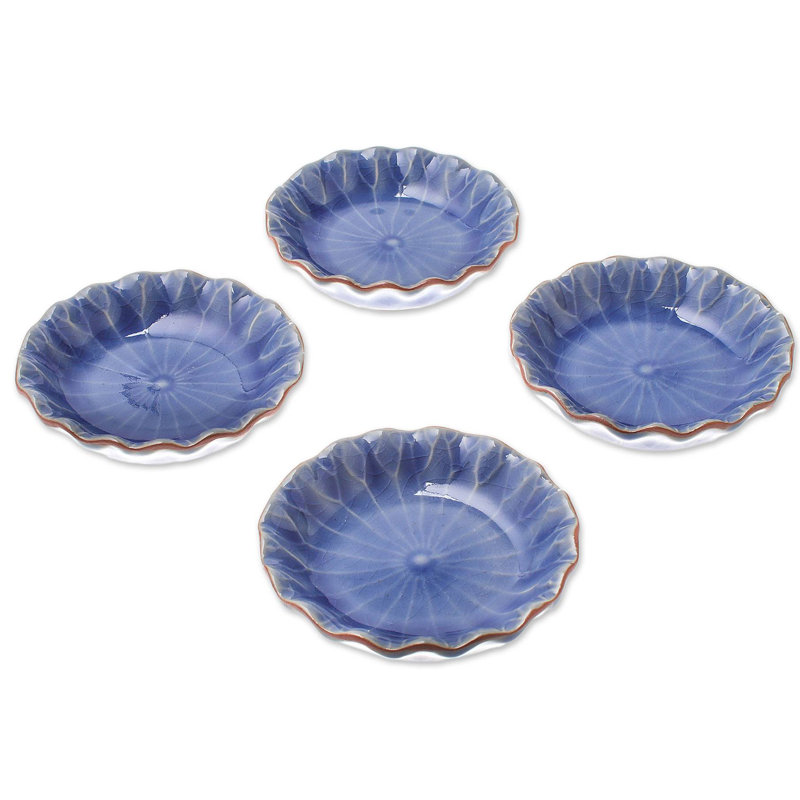 Vandeusen 2 oz. Bol festif à pâtes Lotus, Bleu