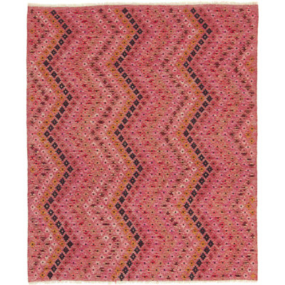 Geometric Wool Hand Woven 163cm X 197cm Area Rug