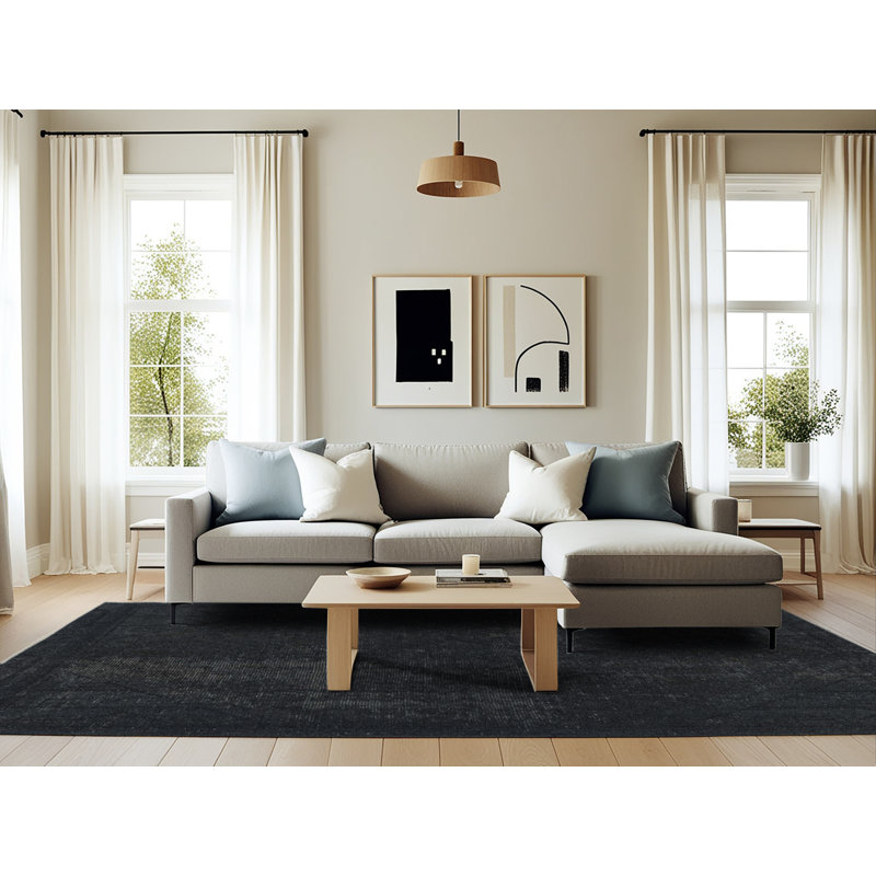 Tapis décoratif multicolore à motif abstrait, Rectangle 6 pi x 9 pi