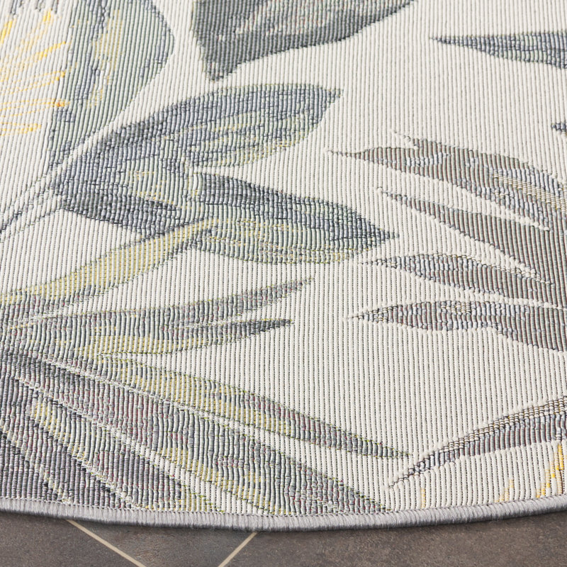 Alyena Performance Performance Floral Indoor/Outdoor Area Rug, Round 6'7"