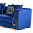 87.7" Luxury Velvet Sofa Couch With 6 Pillows & Golden Metal Decor-1681871469
