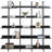5 Tier Bookcase Home Office Open Bookshelf, Vintage Industrial Style Shelf With Metal Frame, MDF Board-1319255389