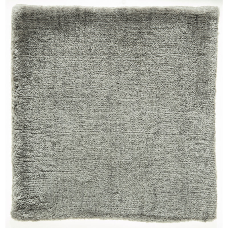 Bonn Hand-Loomed Synthetic Greige Area Rug, Square 12', Lunar Grey