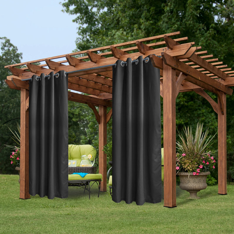 Panneau de rideau simple occultant avec œillets Sheer, Blanc, L 52 po x L 108 po