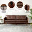 3 Seater Faux Leather Sofa-1347960854