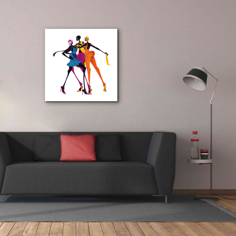 «Hips Hips Hips» par Shan Kelly, art mural sur toile, H 37 po x l 37 po x P 1,5 po