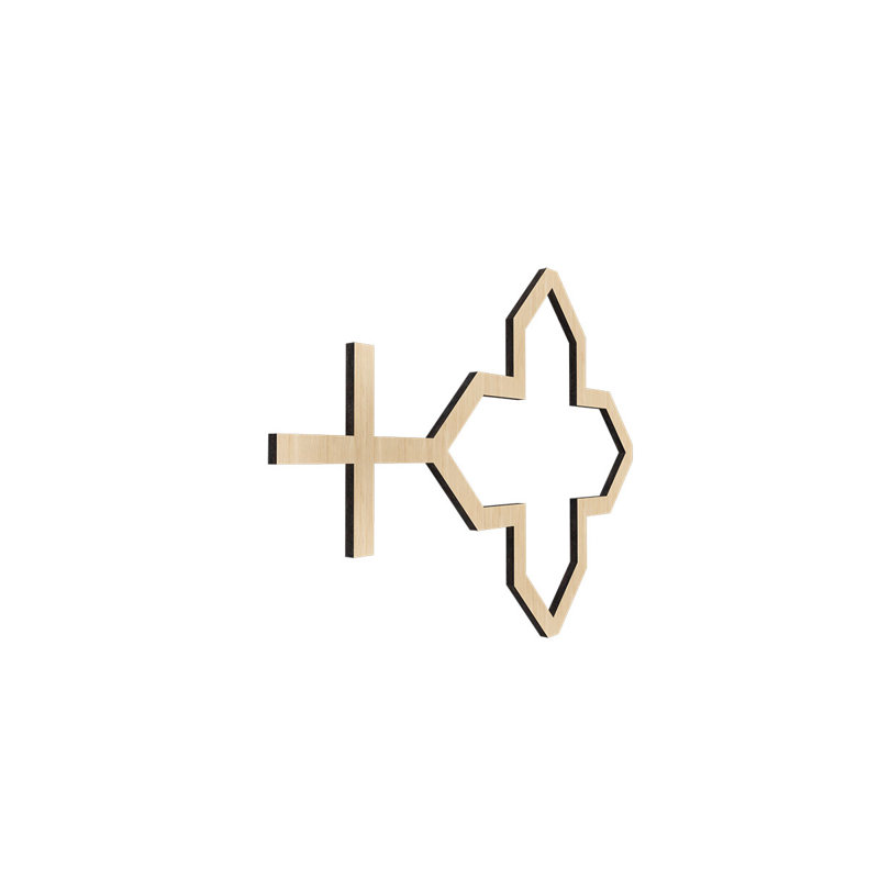 Panneaux muraux décoratifs en bois Laird, moyen, l 21 3/4 po x H 15 3/8 po x T 3/8 po, chêne blanc