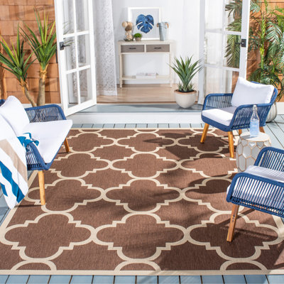 Courtyard Performance Geometric Indoor/Outdoor Area Rug