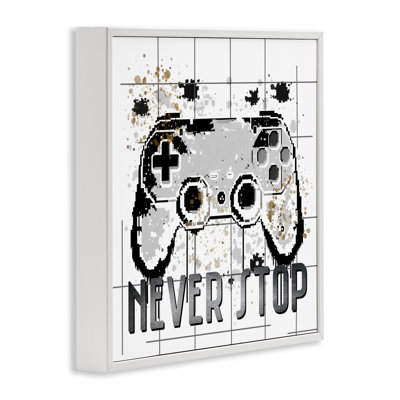 «Never Stop Pixel Gamer», estampe numérique, conception de Kim Allen