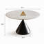 Table de salle à manger ronde en pierre frittée de 115 cm (45,2 po) pour 4 à 6 personnes-210711715-210711719