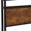 Grand lit plateforme moderne en métal avec tête de lit en bois et douille de charge, 2 rangements de tiroirs, lumières DEL, aucun sommier requis, capacité de poids de 600 lb, prise facile à assembler, débit-1992924867