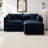 Modern Chenille Loveseat Sofa Couch With Ottoman-506217871-506217865