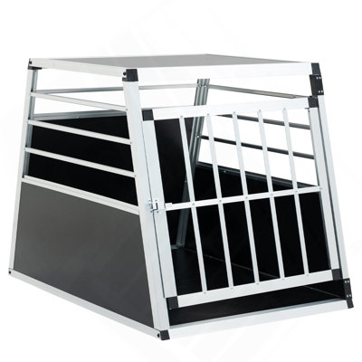 Heavy Duty Aluminum Pet Transport Box 35×25×27 in, Travel Carrier for Dogs and Cats