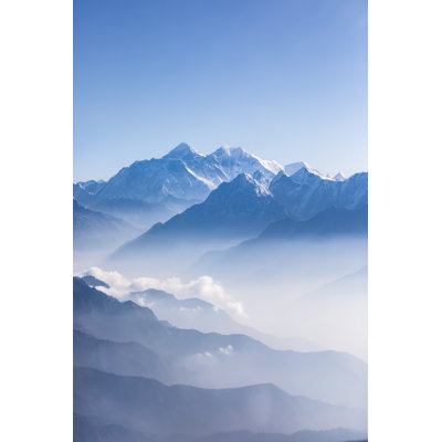 Daylight View Of Mount Everest by Kertu_ee - Wrapped Canvas Print
