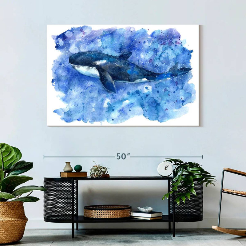 Brampt Blue Killer Whale, 32" H x 48" W