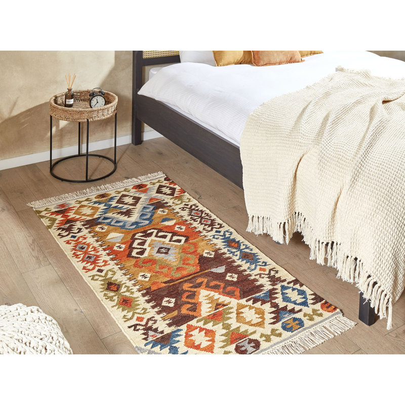 Shelstead Southwestern Wool Hand Woven Area Rug, Rectangle 80 x 150cm