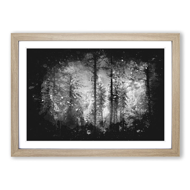Montana Forest - Picture Frame Painting Print, 62cm H x 87cm W x 2cm D, Oak Framed