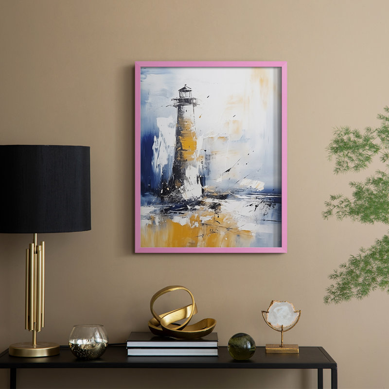 NAUTICAL Series, impression encadrée - bois massif, H 30 po x l 24 po, Rose