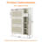 Bohemia Style Shoe Cabinet, Shoe Rack Cabinet With 3 Rattan Flip Drawers,3 Square Shelves And 1 Storage Drawer, Shoe Organizer With Multi-Storage Space And Hooks For Hallway, Entryway