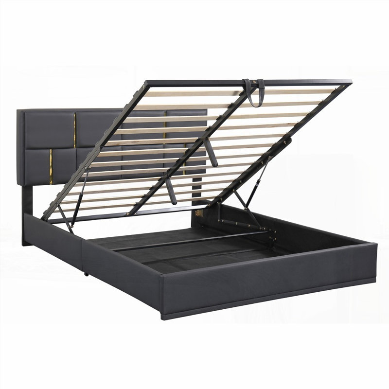 Queen Size Platform Bed with Hydraulic Storage - Thumbnail 3