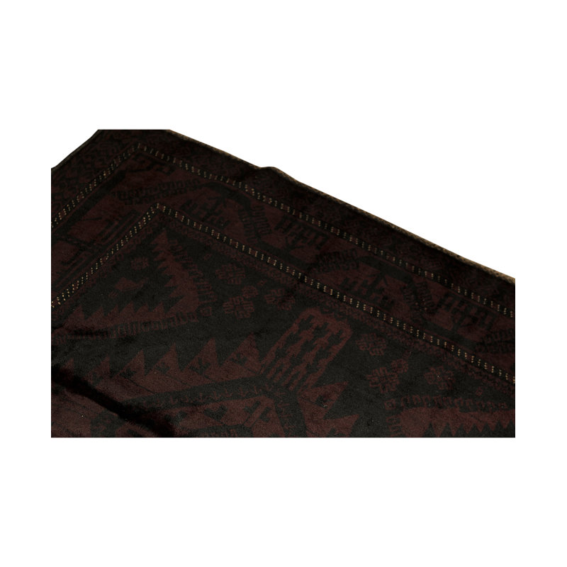 Hand-Knotted High-Quality Red and Black Area Rug