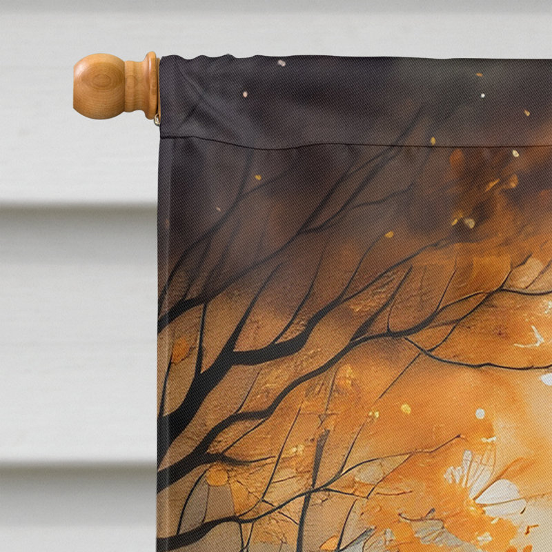 Drapeau de maison d'Halloween en polyester à double face H 40 po x l 28 po