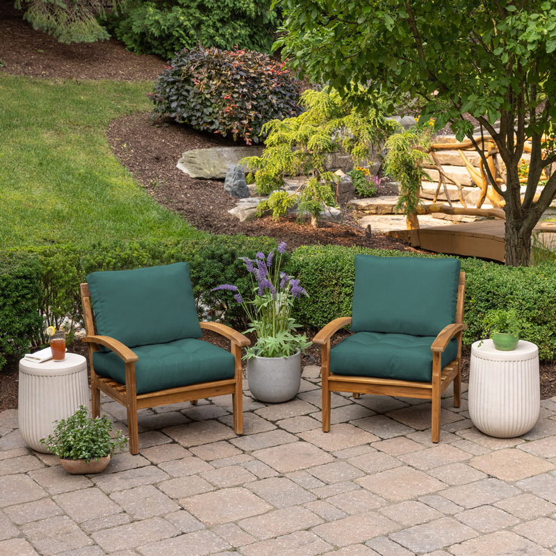 ARDEN Outdoor Lounge Chair 6" Cushion, Peacock Blue Green
