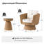 Ensemble de salon 3 pièces Anesty Coastal avec 2 fauteuils pivotants en rotin et une table de bout