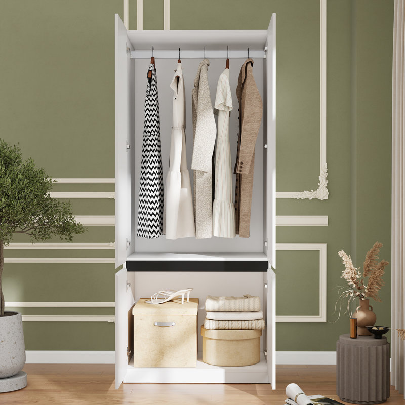 Armoire 75 "H 6" avec 2 tiroirs (ensemble de 3)