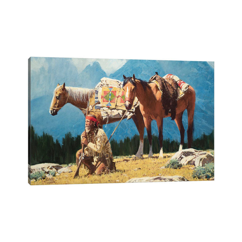 Land Of The Tetons By David Mann - Wrapped Canvas Painting by David Mann - Wrapped Canvas Painting